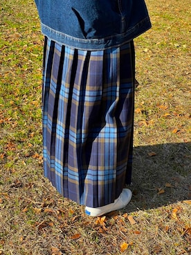 「キルトスカート」｜komkomyさん（レディース・151cm）の冬コーディネート