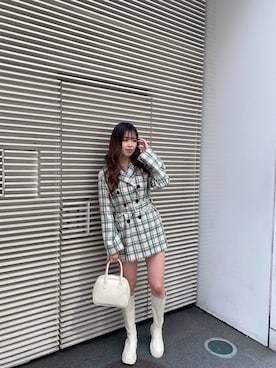 「ENVYM（アンビー）のアイテム（テーラードジャケット）」を使った、ENVYM_HARUKAさん（レディース・167cm）の春コーディネート