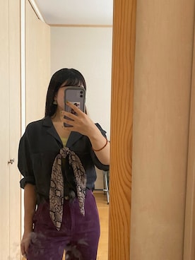 「INGNI（イング）のアイテム（バンダナ/スカーフ）」を使った、dryciiさん（レディース・157cm）の秋コーディネート