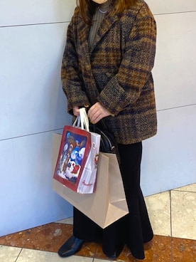「classicalelf（クラシカルエルフ）のアイテム（ピーコート）」を使った、そるとさん（レディース・157cm）の冬コーディネート