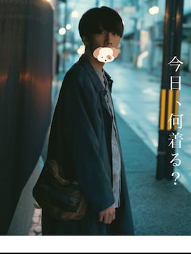 「SENSE OF PLACE by URBAN RESEARCH（センスオブプレイスバイアーバンリサーチ）のアイテム（ステンカラーコート）」を使った、けるんさん（メンズ・176cm）の秋コーディネート