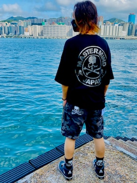 「MASTERMIND WORLD（マスターマインドワールド）のアイテム」を使った、Bie Ngさん（メンズ・173cm）の夏コーディネート