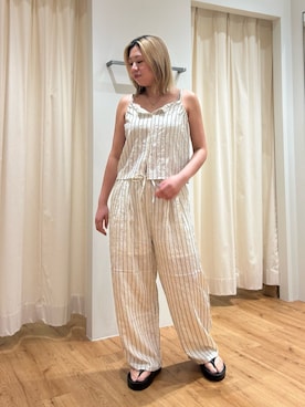 「Ungrid（アングリッド）のアイテム（キャミソール）」を使った、丸山彩也夏さん（レディース・161cm）の夏コーディネート