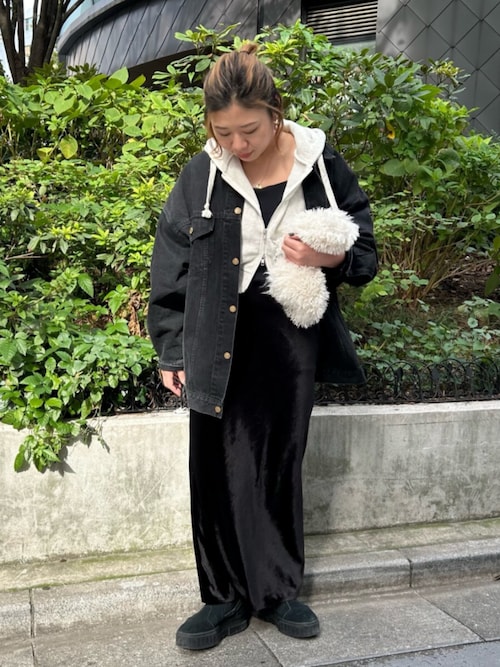 フェイクファーラウンドハンドバッグ