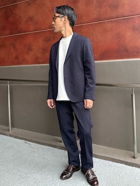 「アイテム（テーラードジャケット）」を使った、atsushiさん（メンズ・160cm）の秋コーディネート