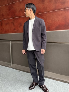 「アイテム（テーラードジャケット）」を使った、atsushiさん（メンズ・160cm）の秋コーディネート