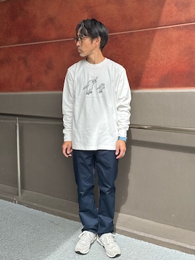 「アイテム（Tシャツ/カットソー）」を使った、atsushiさん（メンズ・160cm・50代）の秋コーディネート