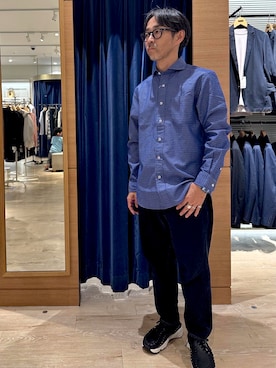 「アイテム（シャツ/ブラウス）」を使った、atsushiさん（メンズ・160cm・50代）の秋コーディネート
