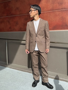 「アイテム（テーラードジャケット）」を使った、atsushiさん（メンズ・160cm）の秋コーディネート