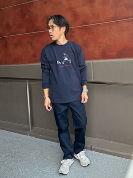 「アイテム（Tシャツ/カットソー）」を使った、atsushiさん（メンズ・160cm・50代）の秋コーディネート