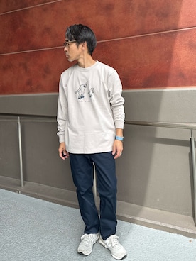「アイテム（Tシャツ/カットソー）」を使った、atsushiさん（メンズ・160cm・50代）の秋コーディネート