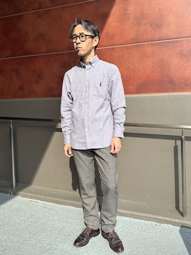 「アイテム（トップス）」を使った、atsushiさん（メンズ・160cm・50代）の秋コーディネート