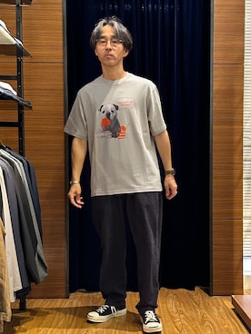 「NOLLEY'S LIGHT（ノーリーズライト）のアイテム」を使った、atsushiさん（メンズ・160cm）の夏コーディネート