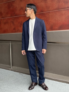 「アイテム（テーラードジャケット）」を使った、atsushiさん（メンズ・160cm）の秋コーディネート