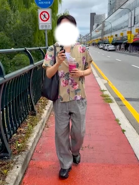 「アロハシャツ」｜ふくみさん（メンズ・175cm）の秋コーディネート