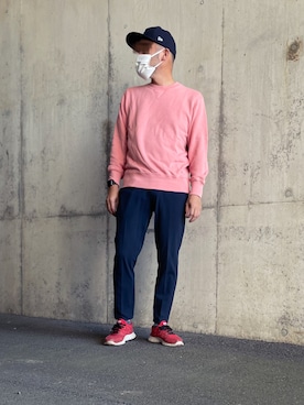 Uniqlo ユニクロ のスウェット ピンク系 を使ったメンズ人気ファッションコーディネート Wear