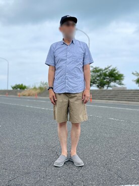 「crocs（クロックス）のアイテム（スニーカー）」を使った、hirochanさん（メンズ・174cm）の夏コーディネート