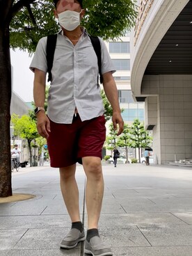 「crocs（クロックス）のアイテム（スニーカー）」を使った、hirochanさん（メンズ・174cm）の夏コーディネート
