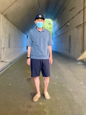 「crocs（クロックス）のアイテム（スニーカー）」を使った、hirochanさん（メンズ・174cm）の夏コーディネート