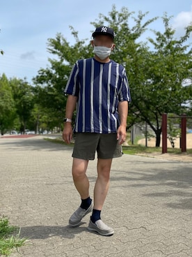 「crocs（クロックス）のアイテム（スニーカー）」を使った、hirochanさん（メンズ・174cm）の夏コーディネート