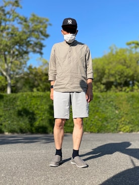 「crocs（クロックス）のアイテム（スニーカー）」を使った、hirochanさん（メンズ・174cm）の夏コーディネート