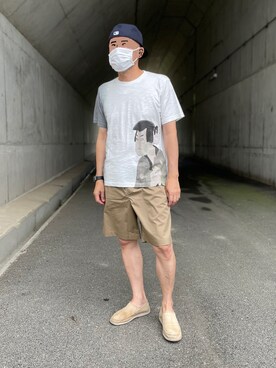 「crocs（クロックス）のアイテム（スニーカー）」を使った、hirochanさん（メンズ・174cm）の夏コーディネート