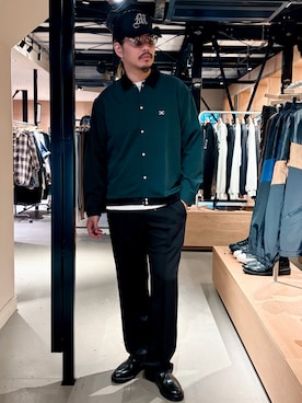 「アイテム（サングラス、グリーン系）」を使った、RYO【THE CRIMIE】さん（メンズ・182cm）の秋コーディネート