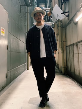 「Schott(ショット)のアイテム(シャツ/ブラウス)」を使った、RYO【THE CRIMIE】さん(メンズ・182cm)の夏コーディネート
