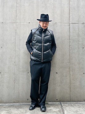 「schott（ショット）のアイテム（ダウンジャケット/コート）」を使った、ミチさん（メンズ・182cm）の秋コーディネート