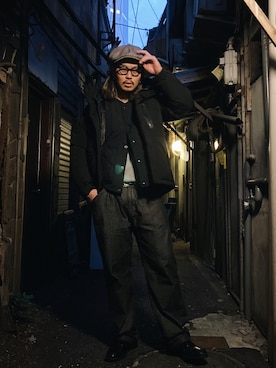 「schott(ショット)のアイテム(ダウンジャケット/コート)」を使った、ミチさん(メンズ・182cm)の秋コーディネート