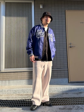 「Iroquois（イロコイ）のアイテム」を使った、ミチさん（メンズ・182cm）の冬コーディネート