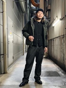 「schott(ショット)のアイテム(ダウンジャケット/コート)」を使った、ミチさん(メンズ・182cm)の秋コーディネート