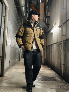 「schott（ショット）のアイテム（パンツ）」を使った、ミチさん（メンズ・182cm）の秋コーディネート