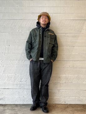 「schott（ショット）のアイテム（ブルゾン）」を使った、ミチさん（メンズ・182cm）の春コーディネート