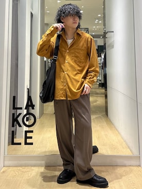 「アイテム（ジャージ、ホワイト系）」を使った、ぬまさん（メンズ・166cm）の秋コーディネート