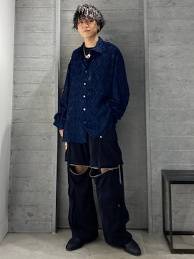 「HARE（ハレ）の2WAY-ZIPカーゴパンツ(HARE)（カーゴパンツ）」を使った、ぬまさん（メンズ・166cm）の夏コーディネート