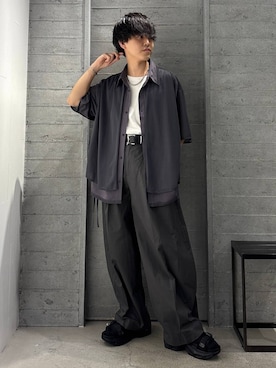 「HARE（ハレ）のビルディングソールサンダル(HARE)（サンダル）」を使った、ぬまさん（メンズ・166cm・20代）の夏コーディネート