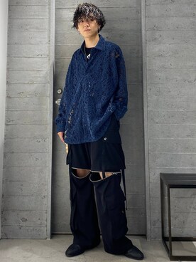 「HARE（ハレ）の2WAY-ZIPカーゴパンツ(HARE)（カーゴパンツ）」を使った、ぬまさん（メンズ・166cm）の夏コーディネート