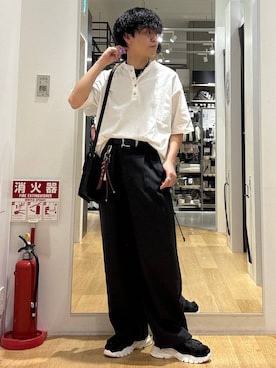 「アイテム（収納グッズ）」を使った、ぬまさん（メンズ・166cm）の春コーディネート