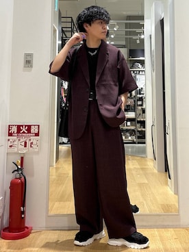 「LAKOLE（ラコレ）のアイテム（パンツ）」を使った、ぬまさん（メンズ・166cm）の春コーディネート