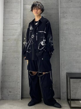 「HARE（ハレ）の2WAY-ZIPカーゴパンツ(HARE)（カーゴパンツ）」を使った、ぬまさん（メンズ・166cm）の夏コーディネート