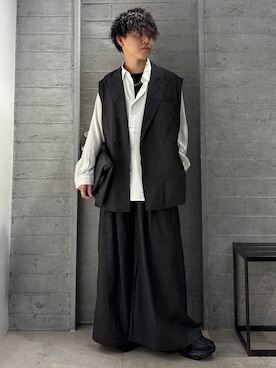 「アイテム（ベスト）」を使った、ぬまさん（メンズ・166cm・20代）の夏コーディネート