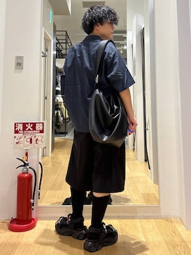 「LAKOLE（ラコレ）のアイテム（シャツ/ブラウス）」を使った、ぬまさん（メンズ・166cm）の夏コーディネート