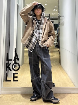 「LAKOLE（ラコレ）のアイテム」を使った、ぬまさん（メンズ・166cm）の秋コーディネート