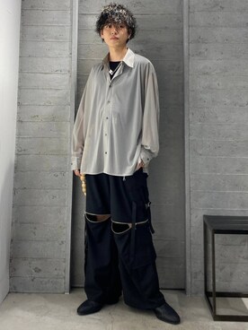 「HARE（ハレ）の2WAY-ZIPカーゴパンツ(HARE)（カーゴパンツ）」を使った、ぬまさん（メンズ・166cm）の夏コーディネート