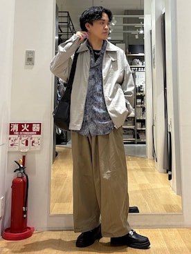 「LAKOLE（ラコレ）のタンクソールビットローファー / 182121（ローファー、ブラック系）」を使った、ぬまさん（メンズ・166cm）の春コーディネート