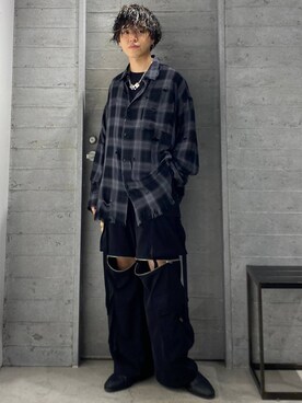 「HARE（ハレ）の2WAY-ZIPカーゴパンツ(HARE)（カーゴパンツ）」を使った、ぬまさん（メンズ・166cm）の夏コーディネート