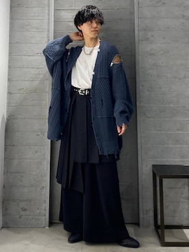 「アイテム（カーディガン/ボレロ）」を使った、ぬまさん（メンズ・166cm）の秋コーディネート
