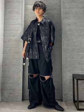 「HARE（ハレ）の2WAY-ZIPカーゴパンツ(HARE)（カーゴパンツ）」を使った、ぬまさん（メンズ・166cm）の夏コーディネート