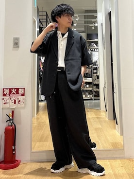 「LAKOLE（ラコレ）のアイテム（パンツ）」を使った、ぬまさん（メンズ・166cm）の春コーディネート